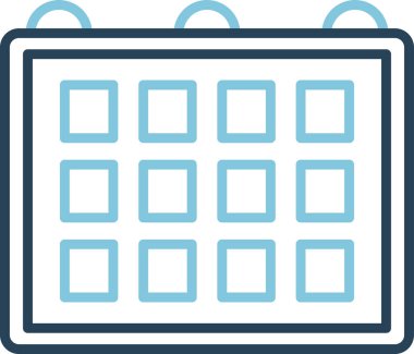 Takvim simgesi, vektör illüstrasyonu basit tasarım