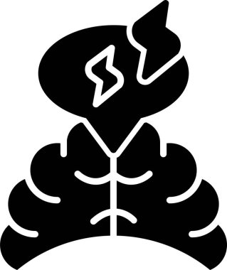 Beyin fırtınası. Web simgesi basit tasarım