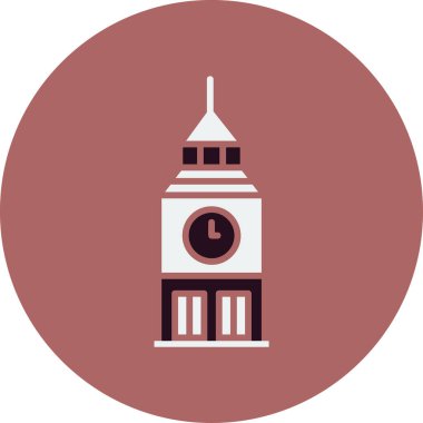 Saat Kulesi Web simgesi, vektör illüstrasyonu