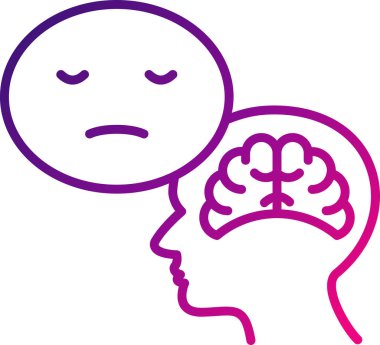 Anksiyete web simgesi vektör illüstrasyonu