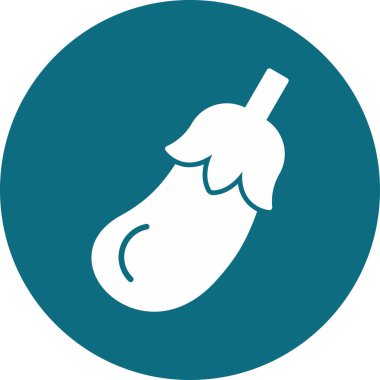 Vektör çizimi, simge patlıcan 