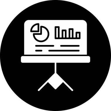 sunum simgesi, vektör illüstrasyonu basit tasarım