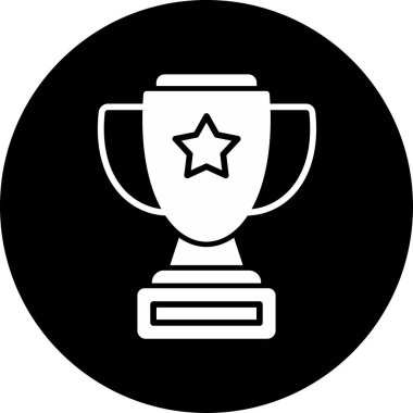 Kupa simgesi, vektör illüstrasyonu basit tasarım