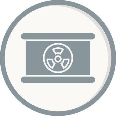 Nükleer. Web simgesi basit illüstrasyon