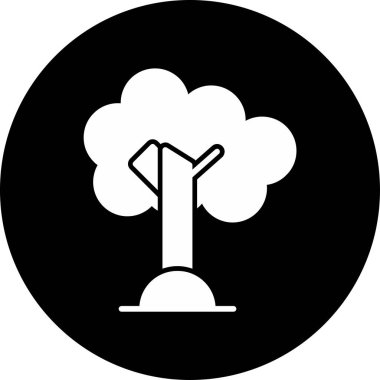 Ağaç. Web simgesi basit illüstrasyon 