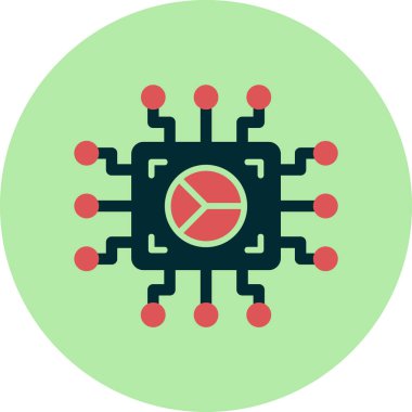 Teknoloji. Web simgesi basit illüstrasyon