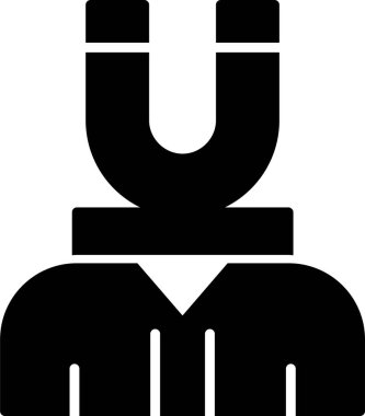 Mıknatıs ile sosyal medya konsepti vektör çizimi. Etkili pazarlama ya da viral reklam kampanyası. İzleyici ya da müşteri koruma stratejisi.