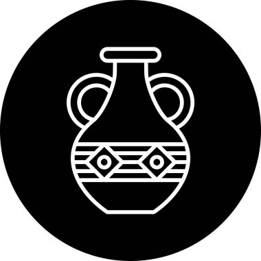 Vazo. Web simgesi basit illüstrasyon