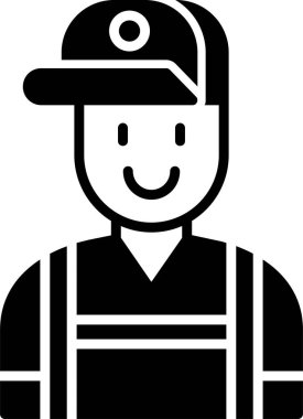 Tamirci adam simgesi vektör çizimi