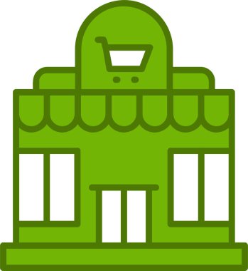 Süpermarket simgesi vektör illüstrasyonu