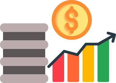 İş ve finans simgesinin vektör illüstrasyonu