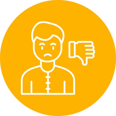 Hoşlanmıyorum. Web simgesi basit illüstrasyon