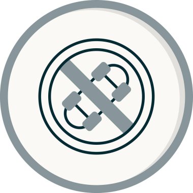 Kaykay ikonu yok. resimleme tasarımı