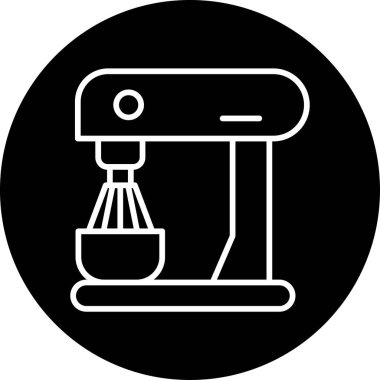 elektrik karıştırıcı simgesi, vektör illüstrasyonu