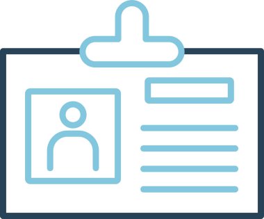 Kimlik kartı web simgesi, vektör illüstrasyonu 