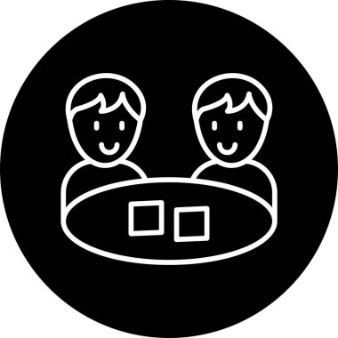 Basit simgeyi karşılama vektör illüstrasyonu