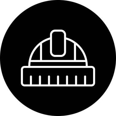 İnşaat miğferi ikon vektör illüstrasyonu