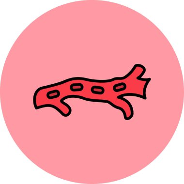 Düz arter simgesinin vektör illüstrasyonu