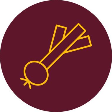 Pırasa web simgesi vektör illüstrasyonu