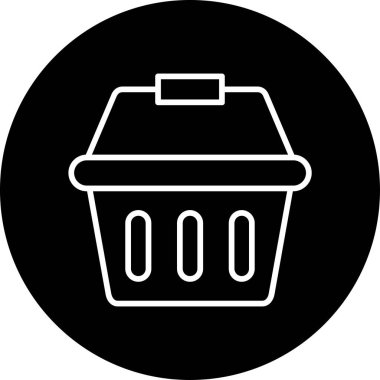 Alışveriş sepeti ikonu vektör illüstrasyonu