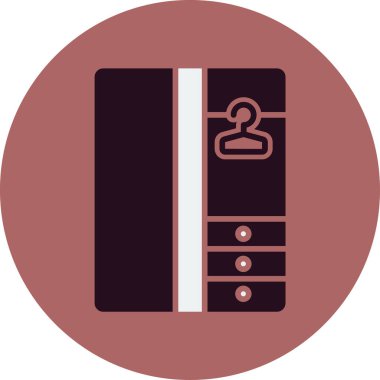 Soyunma odası web simgesi vektör illüstrasyonu