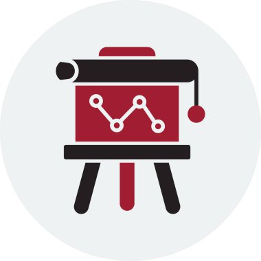 sunum simgesi, vektör illüstrasyonu basit tasarım