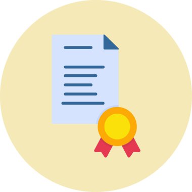 Patent belgesi. Web simgesi basit illüstrasyon