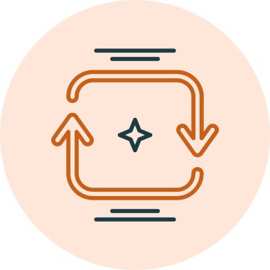 Basit ok simgesi vektör illüstrasyonu