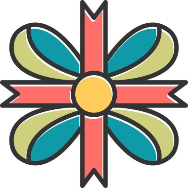 Kurdele yayı. Web simgesi basit illüstrasyon