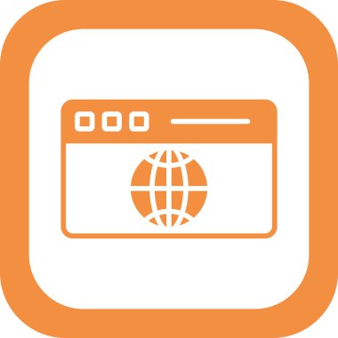 Web sitesi simgesi, vektör illüstrasyonu basit tasarım