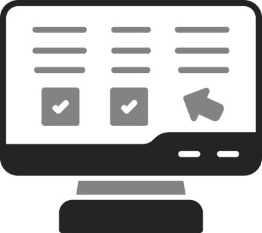 Çevrimiçi Ders modern simgesinin vektör illüstrasyonu