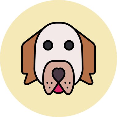 köpek English Cocker simgesi, vektör illüstrasyonu