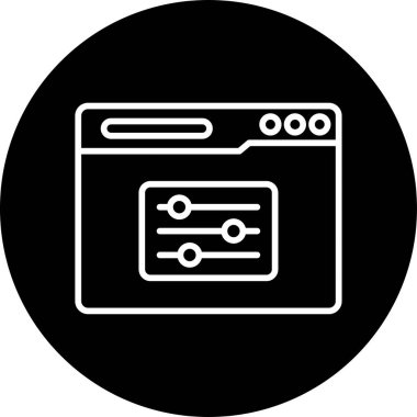 filtre ağ simgesi vektör illüstrasyonu