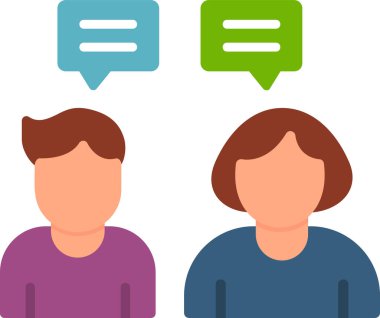 Diyalog baloncukları, iletişim konsepti, vektör illüstrasyonu