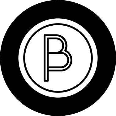 Beta harf simgesi, vektör illüstrasyonu