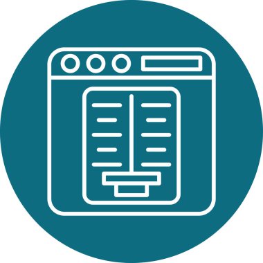 karşılaştırma web simgesi, basit vektör illüstrasyonu