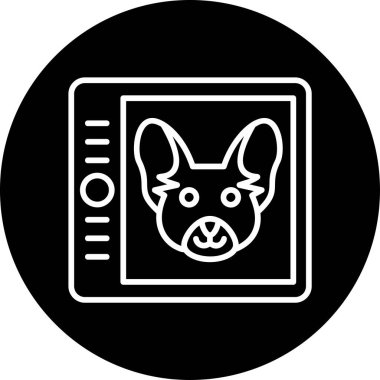 köpek grafik tabletine çizilmiş