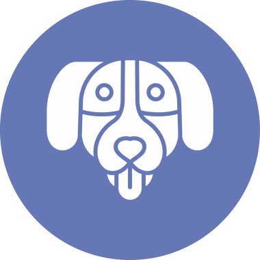 Bernese dağ köpeği ikonu, basit bir çizim.