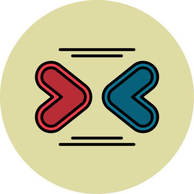 Basit ok simgesi vektör illüstrasyonu