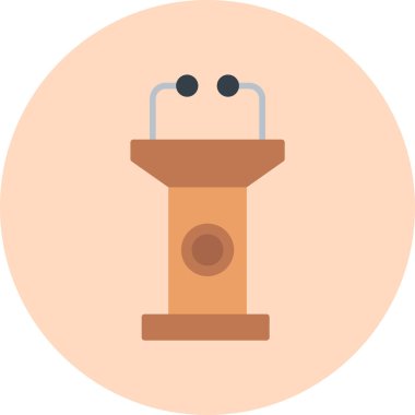 Tribün simgesi, vektör illüstrasyonu 