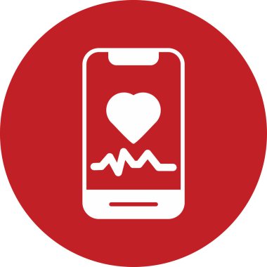 Kalp Atışı web simgesi vektör illüstrasyonu