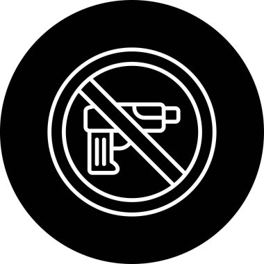 Silah işareti yok, vektör illüstrasyonu 