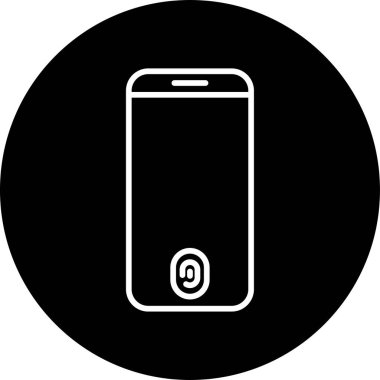 Akıllı telefon simgesinin basit tasarımı, vektör biçimi illüstrasyonu