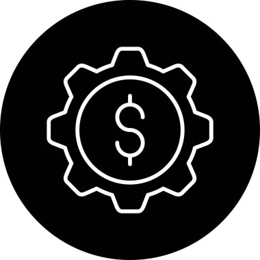 Dolar. Web simgesi basit tasarım