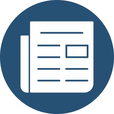 Basit Gazete simgesinin vektör illüstrasyonu