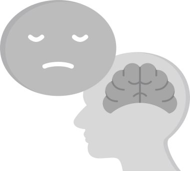 Anksiyete web simgesi vektör illüstrasyonu