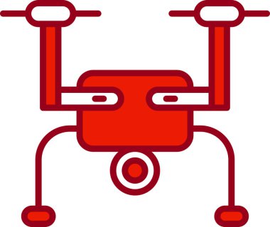 Drone simgesi, vektör illüstrasyonu basit tasarım