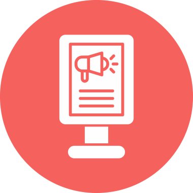 Poster. Web simgesi basit illüstrasyon