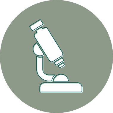 Mikroskop. Web simgesi basit illüstrasyon