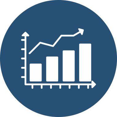çubuk grafik simgesi, modern vektör illüstrasyonu